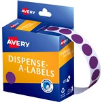 AVERY 937264 DISPENSER LABEL ROUND 14MM PURPLE BOX 1050