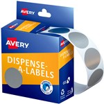AVERY 937272 ROUND LABEL 24MM SILVER PK250