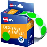 AVERY 937297 ROUND LABEL 24MM DMC24FG FLURO GREEN BX350