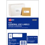 AVERY 938200 L7157GU GENERAL USE LASER INKJET COPIER LABEL 33SHT 64X243MM PK100SHTS