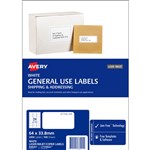 AVERY 938201 L7159GU GENERAL USE LASER INKJET COPIER LABEL 24SHT 64X338MM PK100SHTS