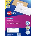 AVERY 959004 L7163 LASER LABEL 14SHT 991X381MM WHITE PK100SHTS