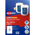 AVERY 959048 L7162 REV LASER LABEL REMOVABLE 16SHT PK25SHTS