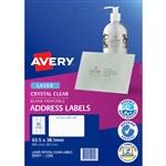 AVERY 959055 L7560 LASER LABEL 21SHT 635MM X 381MM CRYSTAL CLEAR PK25SHTS