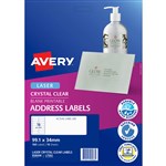 AVERY 959056 L7562 CRYSTAL CLEAR ADDRESS LABEL LASER CLEAR 16UP PACK 10