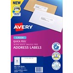 AVERY 959060 L7157 LASER LABEL 33SHT 64X243MM WHITE PK100SHTS