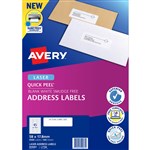 AVERY 959061 L7156 LASER LABEL 45SHT 58X178MM WHITE PK100SHTS