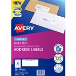 AVERY 959062 L7158 LASER LABEL 30SHT 64X267MM WHITE PK100SHTS
