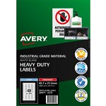 AVERY 959070 L4778 LASER LABEL HEAVY DUTY 48SHT 457X212 MM WHITE PK25SHTS