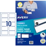AVERY L7429 FABRIC NAME BADGE LABELS 88 X 52MM PACK 15