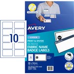 AVERY L7428 FABRIC NAME BADGE 88 X 52MM PACK 15