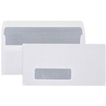 CUMBERLAND ENVELOPE 603214 DL 110X220MM WALLET WINDOWFACE SECRETIVE SELF SEAL WHITE BX500