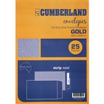 CUMBERLAND 912323 C4 324X229MM POCKET PEEL N SEAL 85GSM GOLD PK25