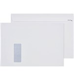 CUMBERLAND ENVELOPE 612347 C4 324X229MM BOOKLET MAILER WALLET WINDOWFACE SECRETIVE PEEL N SEAL EASY OPEN 100GSM WHITE BX250