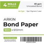 ARKIN BOND PAPER 80GSM 50M X 610MM 4 ROLLS
