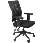RAPIDLINE AM100BK OPERATOR CHAIR ERGONOMIC MESH BACK BLACK FABRIC