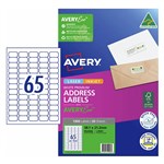 AVERY 952006 L7651 PREMIUM SHIPPING LABELS WITH AVERYECO 65UP WHITE 20 SHEETS