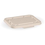 BIOPAK BIOCANE TAKEAWAY BASE LID FITS 500ML600ML NATURAL PACK 125