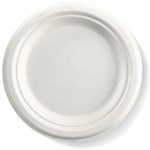 BIOPAK BIOCANE ROUND PLATE 7 INCH WHITE PACK 125