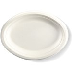 BIOPAK BIOCANE OVAL PLATE 1025 X 775 INCH WHITE PACK 125
