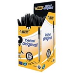 BIC 10204 CRISTAL BALLPOINT PEN MEDIUM BLACK BX50