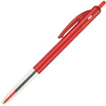 BIC 0521 CLIC BALLPOINT PEN RETRACTABLE MEDIUM RED BX10