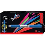 BIC INTENSITY PERMANENT MARKER BULLET FINE BLUE BOX 12
