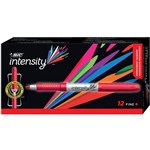 BIC INTENSITY PERMANENT MARKER BULLET FINE RED BOX 12