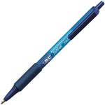 BIC 91433 SOFTFEEL RETRACTABLE BALLPOINT MEDIUM BLUE BX12