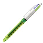 BIC 4 COLOUR RETRACTABLE BALLPOINT PEN MEDIUM FLUO COLOURS