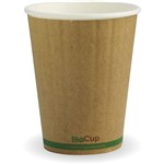 BIOPAK BCK12DWGS BIOCUP DOUBLE WALL CUP 12OZ KRAFT GREEN STRIPE PACK 40