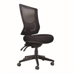 BURO BOS222153SS METRO II CHAIR HIGH BACK WITH NO ARMS BLACK