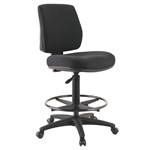 BURO ROMA DRAFTING CHAIR MEDIUM BACK JETT FABRIC BLACK