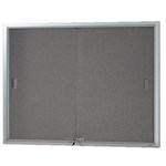 BE NOTICED BNSGC1590SL NOTICE CASE 2 SLIDING DOOR 1525 X 915MM SILVER FRAME