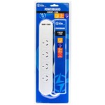 THE BRUTE POWER CO POWERBOARD 4 OUTLET WITH 2 USB PORTS 1M WHITE