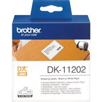 BROTHER DK11202 SHIPPING  NAME BADGE LABEL 62X100MM ROLL 300 WHITE