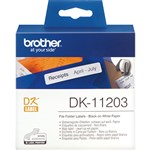 BROTHER DK11203 FILE FOLDER LABELS 17X87MM ROLL 300 WHITE