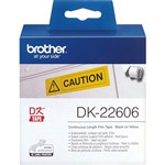 BROTHER DK22606 CONTINUOUS PAPER ROLL 62MM X 1524MTR YELLOW