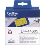 BROTHER DK44605 REMOVABLE YELLOW CONTINUOUS PAPER ROLL 62MM X 3048MTR