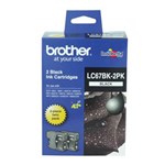 BROTHER LC67BK2PK INK CARTRIDGE TWIN PACK BLACK