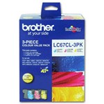 BROTHER LC67CL3PK INK CARTRIDGE COLOUR PK3