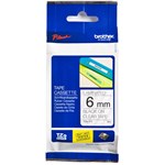 BROTHER TZE111 PTOUCH TAPE 6MM X 8MTR BLACK ON CLEAR LAMINATED