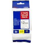 BROTHER TZE231V2 PTOUCH TAPE 12MM X 8MTR BLACK ON WHITE LAMINATED TWIN PACK