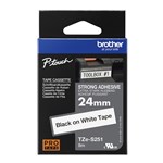 BROTHER TZES251 STRONG ADHESIVE TAPE 24MM BLACK ON WHITE