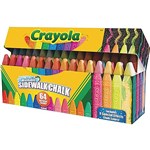 CRAYOLA WASHABLE SIDEWALK CHALKS ASSORTED PACK OF 64