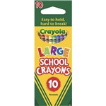 CRAYOLA 52 100A LARGE SCHOOL CRAYONS 101 X 11MM PACK 10