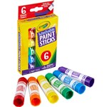 CRAYOLA WASHABLE PAINT STICKS ASSORTED PACK 6