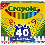 CRAYOLA THE BIG 40 WASHABLE MARKERS ASSORTED PACK 40