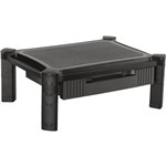 BRATECK AMS2 HEIGHT ADJUSTABLE MONITOR RISER WITH DRAWER BLACK