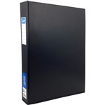 PVC BINDER WITH SPINE LABEL POCKET A3 38MM 4D PORTRAIT  BLACK 